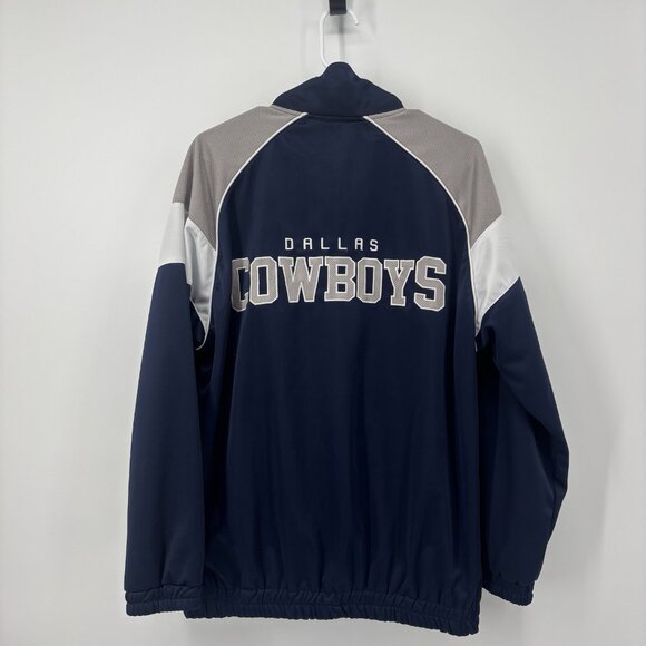 Dallas Cowboys NFL Men's Small Full-Zip Track Jacket America's Team Blue White - Picture 2 of 11